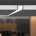 Profil aluminiowy LED PLANE14 IN anodowany z kloszem - realizacja z przekrojem