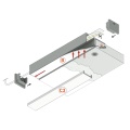 Profil aluminiowy LED PLANE14 SIDE surowy z kloszem - schemat montażowy z opcjonalnymi akcesoriami