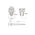 Oprawa ogrodowa RGB+CCT (RGBWW) 6W 230VAC - dogruntowa - Zigbee 3.0 + RF 2,4GHz - FUTC04ZR  - Rysunek techniczny
