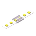 Złącze do taśmy LED - MC - MONO 8mm -COB/SMD- dwustronne - z zamontowaną taśmą LED SMD