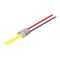 Złącze do taśmy LED - MC - MONO 8mm - COB/SMD - dwustronne z przewodem - z zamontowaną taśmą LED COB