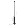 Lampa podłogowa LED RGB+CCT (RGBWW) 12W 24V DC - WiFi + 2,4Ghz - WL-FL5B - Rysunek techniczny