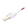 Złącze do taśmy LED hermetycznej - MCWP - MONO 8mm - COB/SMD - jednostronne z przewodem