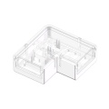 Złącze do taśmy LED hermetycznej - MCWP - MONO 8mm - COB/SMD - typ "L"