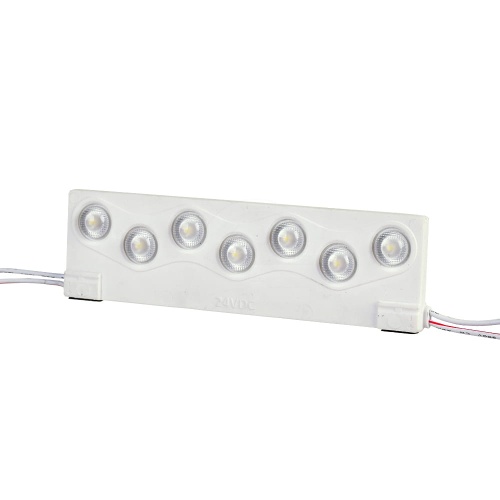 Moduł LED 14 diod Seoul Semiconductor - Dwustronny - IP67 24V 6W - Biała Zimna - Soczewka