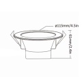 Oprawa sufitowa RGB+CCT (RGBWW) typu downlight LED 6W - Zigbee 3.0 - FUT074ZR - Rysunek techniczny