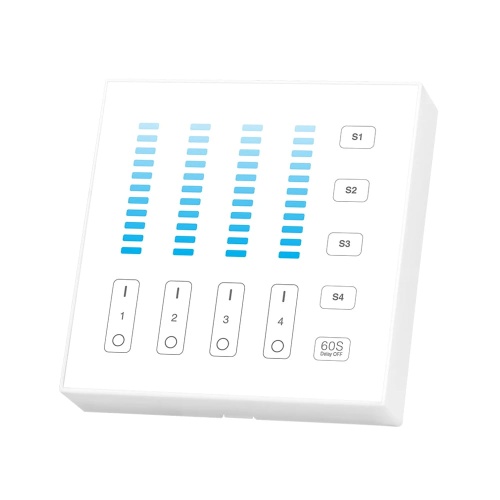 Panel LED naścienny - Mono - 4 stefowy - 2x1,5V - B5