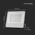 Naświetlacz LED 200W 185lm/W czarny - VT-44205