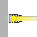 Profil aluminiowy LED MIKRO10 z mocowaniem - anodowany (do szyb 6mm) - montaż
