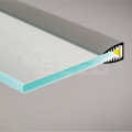 Profil aluminiowy LED MIKRO10 z mocowaniem - anodowany (do szyb 6mm) - realizacja z przekrojem