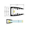 Profil aluminiowy LED MIKRO10 z mocowaniem - anodowany (do szyb 6mm) - wymiary