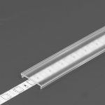 Klosz zatrzaskowy "C6" transparentny do profili aluminiowych LED - 1mb