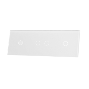 Szklany panel dotykowy potrójny biały - 4-sekcyjny - 70121-61 - LIVOLO