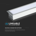Oprawa liniowa LED wpustowa 40W 3800lm Srebrna - VT-7-41-S