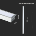 Oprawa liniowa LED wpustowa 40W 3800lm Srebrna - VT-7-41-S