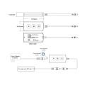 Ściemniacz LED mini (WiFi) - Mono - 5-24V DC 5A - Alexa Tuya - VD1(WT)  - Rysunek techniczny