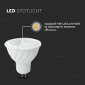 Żarówka LED MR16 6W biała neutralna 4000K 455lm 110° - VT-257