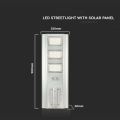Solarna lampa uliczna LED z czujnikiem ruchu i panelem fotowoltaicznym 40W 3500lm - VT-30301ST
