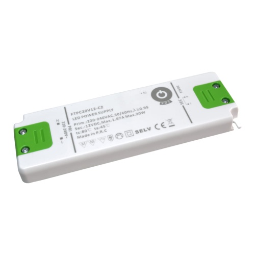 Zasilacz LED napięciowy w kompaktowej obudowie 12V 1.67A 20W FTPC20V12-C2