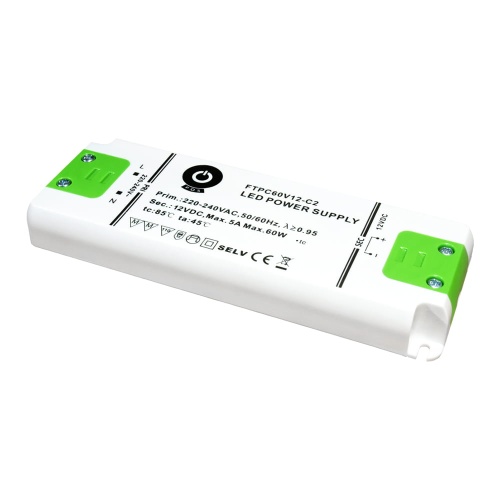 Zasilacz LED napięciowy w kompaktowej obudowie 12V 5A 60W FTPC60V12-C2