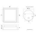 Plafon zewnętrzny LED 18W 4000K - BENI BN-KW20