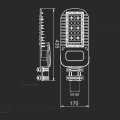 Lampa uliczna LED 50W 6850lm 135lm/W - VT-54ST