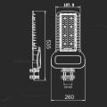Lampa uliczna LED 100W 13500lm 135lm/W - VT-104ST