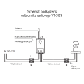 Odbiornik radiowy do łączników elektrycznych - 230V AC 1000W - VT-5129 - Schemat podłączenia