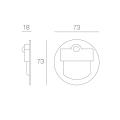 Oprawa schodowa LED z czujnikiem ruchu - RUEDA - Szlif - 10V / 230V - IP20 - Skoff - Rysunek techniczny