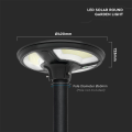 Solarna lampa ogrodowa LED z czujnikiem ruchu 7.5W 1000lm - VT-45W