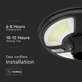 Solarna lampa ogrodowa LED z czujnikiem ruchu 10W 1500lm - VT-65W