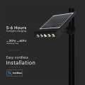 Solarna lampa LED z czujnikiem ruchu 8W 950lm - VT-11108