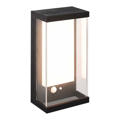 Solarna lampa elewacyjna LED z czujnikiem ruchu 1W 95lm 3000K - VT-1193-B