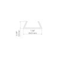 Klosz zatrzaskowy "FOLED-27" czarny do profili aluminiowych LED - 3mb - wymiary