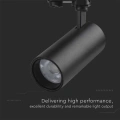 Lampa szynowa LED 3-fazowa 30W 2900lm CCT czarna - VT-47030-B