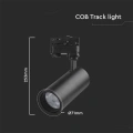 Lampa szynowa LED 3-fazowa 30W 2900lm CCT czarna - VT-47030-B