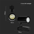 Lampa szynowa LED 3-fazowa 35W 3000lm czarna - VT-4536B