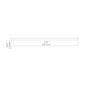 Klosz zatrzaskowy "HSP-90" mleczny do profilu aluminiowego LED - 1mb - wymiary
