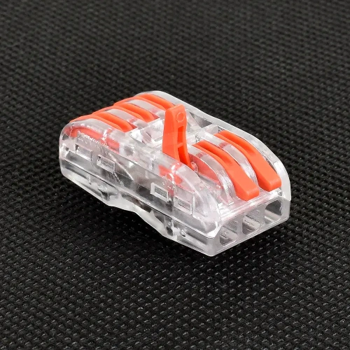 Szybkozłączka elektryczna przelotowa 6 x 0.08-4mm2 - 32A 250V - QC-223