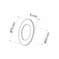 Punktowa oprawa meblowa LED MAGNETO - Biała - 2,6W 12V - rysunek techniczny