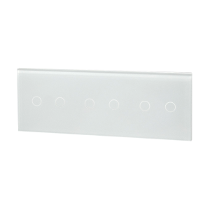 Szklany panel dotykowy potrójny biały - 6-sekcyjny - TM702702702W - TOUCHME