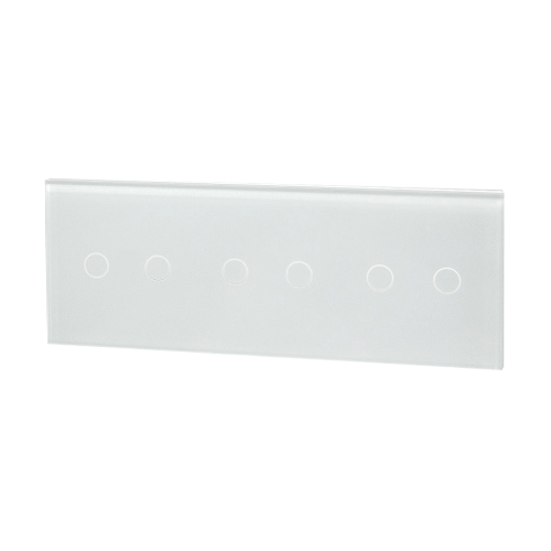 Szklany panel dotykowy potrójny biały - 6-sekcyjny - TM702702702W - TOUCHME