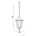 Lampa ogrodowa wisząca 1x E27 - RETRO CLASSIC K 1018/1/D