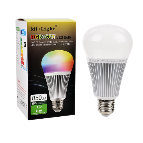 Żarówka LED RGB+CCT (RGBWW) E27 SMD 9W 86-265V - Mi-Light