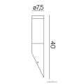 Lampa elewacyjna 1x E27 - INOX ST 021 - rysunek techniczny