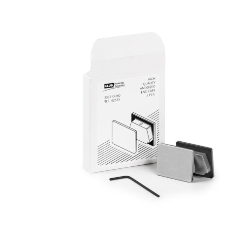 Zaślepka anodowana do profilu aluminiowego LED "3035-O-HQ" - zestaw 2 szt.