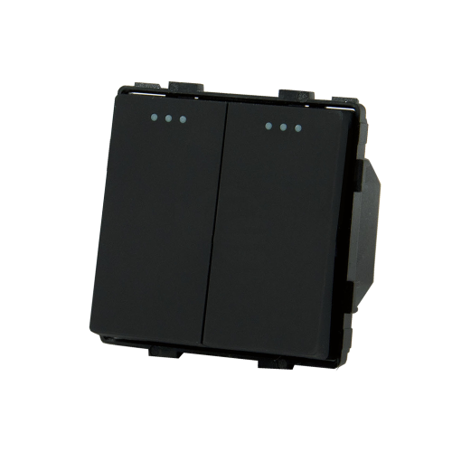 Mechanizm łącznika schodowego podwójny czarny - ME605B - TOUCHME