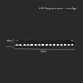 Lampa szynowa LED magnetyczna SMART WiFi 14W CCT 48V - czarna - VT-3614