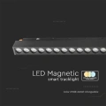 Lampa szynowa LED magnetyczna SMART WiFi 20W CCT 48V - czarna - VT-3621
