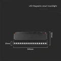 Lampa szynowa LED magnetyczna SMART WiFi 18W CCT 48V - czarna - VT-3618